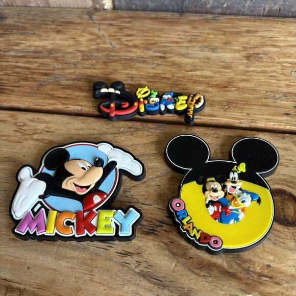 Disney Rubber Magnets Mickey Orlando - Picture 1 of 5